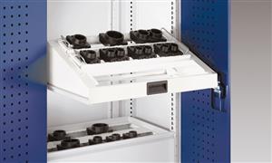 Tool storage cupboard shelf - for CNC tool carriers Bott tappered CNC Milling Tool Storage with Plastic Inserts for Tappered shank tools 40523001.** 